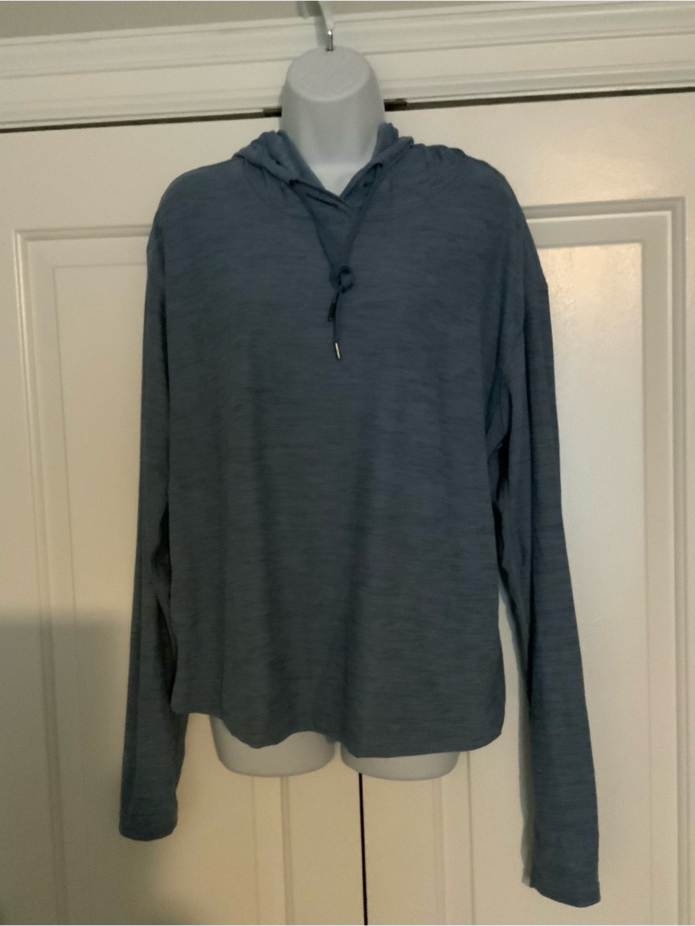 Old Navy Blue Lightweight Hooded Long-Sleeve Top